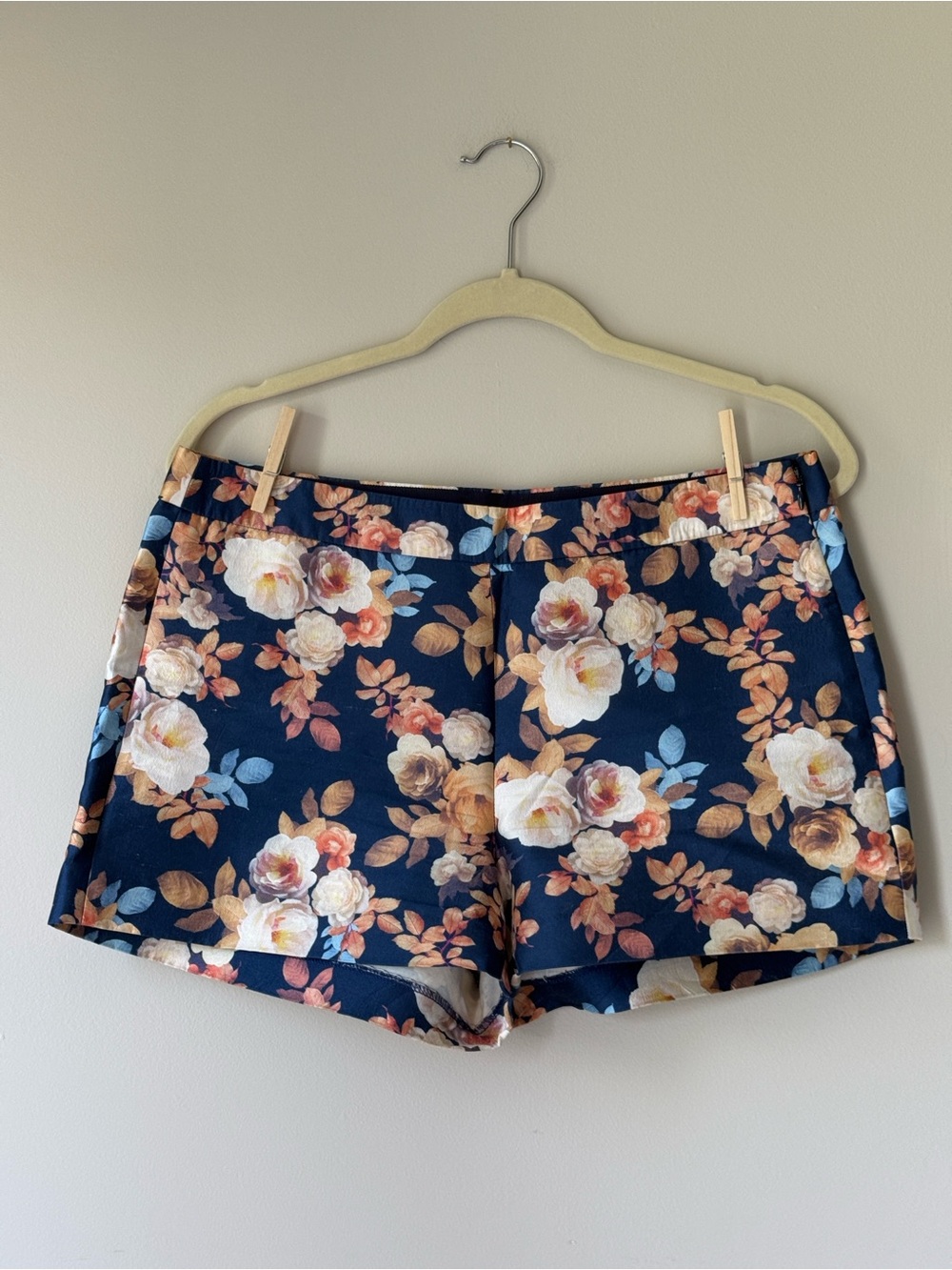 J. Crew Collection Navy Floral High-Waist Women’s Shorts